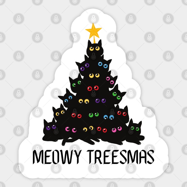 Christmas-Cat Sticker by Creatifly Graphic Tees